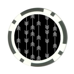 Black And White Abstract Pattern Poker Chip Card Guard by Valentinaart