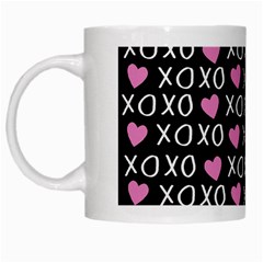 Xo Valentines Day Pattern White Mugs by Valentinaart