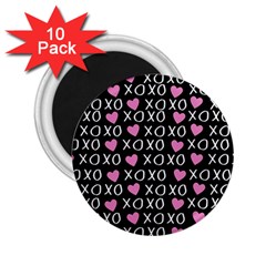 Xo Valentines Day Pattern 2 25  Magnets (10 Pack)  by Valentinaart