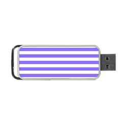 Lilac Purple Stripes Portable Usb Flash (one Side) by snowwhitegirl