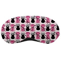 Waitress Uniform Dresses Nerdy Glasses Pattern Pink Sleeping Masks by snowwhitegirl