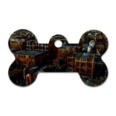 Building Ruins Old Industry Dog Tag Bone (one Side) by Pakrebo