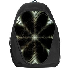 Fractal Silver Waves Texture Backpack Bag by Pakrebo