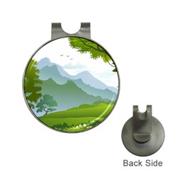 Forest Landscape Photography Illustration Hat Clips With Golf Markers by Sudhe