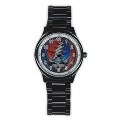 Grateful Dead Logo Stainless Steel Round Watch by Sudhe