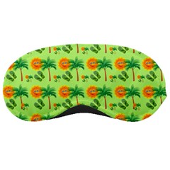 Holiday Tropical Smiley Face Palm Sleeping Masks by Pakrebo