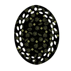 St Patricks Day Pattern Ornament (oval Filigree) by Valentinaart