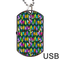 Pattern Back To School Schultuete Dog Tag Usb Flash (two Sides) by Alisyart