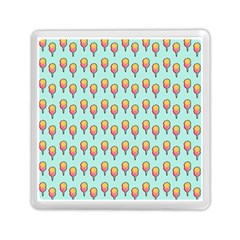 Cotton Candy Pattern Aqua 3d Memory Card Reader (square) by snowwhitegirl