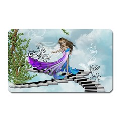 Cute Fairy Dancing On A Piano Magnet (rectangular) by FantasyWorld7