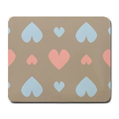 Hearts Heart Love Romantic Brown Large Mousepads by HermanTelo