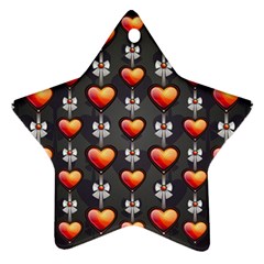 Love Heart Background Valentine Ornament (star) by HermanTelo