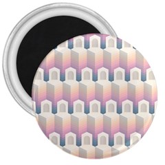 Seamless Pattern Background Entrance 3  Magnets by HermanTelo