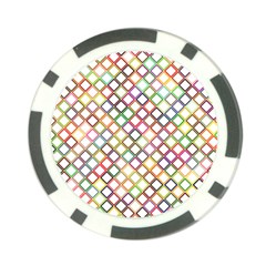 Grid Colorful Multicolored Square Poker Chip Card Guard by HermanTelo