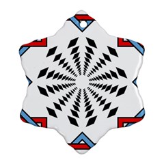 Star Illusion Mandala Ornament (snowflake) by HermanTelo