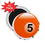 Billiard Ball Ball Game Pink Orange 2.25  Magnets (10 pack)  Front