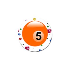 Billiard Ball Ball Game Pink Orange Golf Ball Marker (10 Pack) by HermanTelo