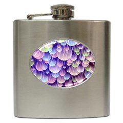 Abstract Background Circle Bubbles Space Hip Flask (6 Oz) by HermanTelo