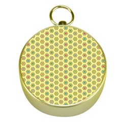 Hexagonal Pattern Unidirectional Yellow Gold Compasses by HermanTelo