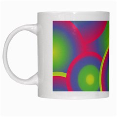Background Colourful Circles White Mugs by HermanTelo