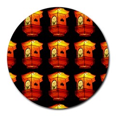 Paper Lantern Chinese Celebration Round Mousepads by HermanTelo
