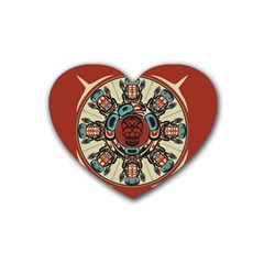 Grateful Dead Pacific Northwest Cover Rubber Coaster (heart)  by Sapixe