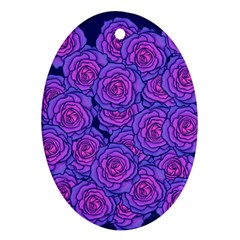 Roses Oval Ornament (two Sides) by BubbSnugg