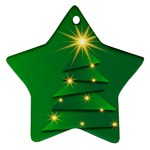 Christmas Tree Green Star Ornament (Two Sides) Back