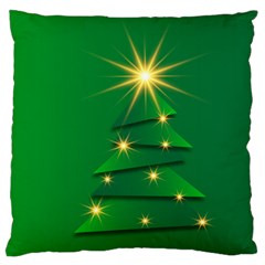 Christmas Tree Green Large Cushion Case (one Side) by HermanTelo