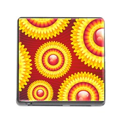 Floral Abstract Background Texture Memory Card Reader (square 5 Slot) by HermanTelo