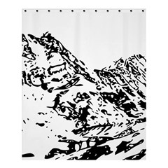 Mountain Ink Shower Curtain 60  X 72  (medium)  by HermanTelo