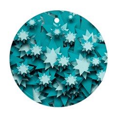 Stars Christmas Ice 3d Ornament (round) by HermanTelo