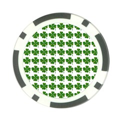 Shamrocks Clover Green Leaf Poker Chip Card Guard by HermanTelo