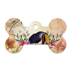 Funny Coutan With Flowers Dog Tag Bone (one Side) by FantasyWorld7