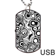 Circles Dog Tag Usb Flash (two Sides) by WensdaiAmbrose