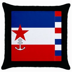 Naval Ensign Of Yugoslavia, 1942-1943 Throw Pillow Case (black) by abbeyz71