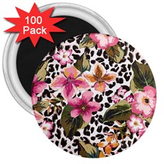 Seamless Flower Patterns Vector 03 3  Magnets (100 Pack) by Sobalvarro