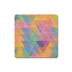 Triangle Pattern Mosaic Shape Square Magnet by Pakrebo