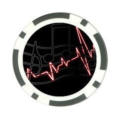 Music Wallpaper Heartbeat Melody Poker Chip Card Guard by HermanTelo