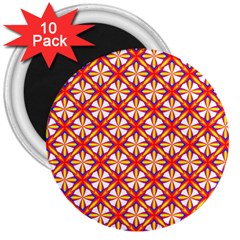 Hexagon Polygon Colorful Prismatic 3  Magnets (10 Pack)  by HermanTelo