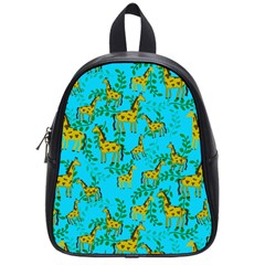 Cute Giraffes Pattern School Bag (small) by bloomingvinedesign