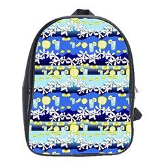 Lemonade Pattern School Bag (large) by bloomingvinedesign