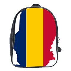 Chad Flag Map Geography Outline School Bag (xl) by Sapixe