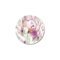 Iris Digital Painting Flower Pastel Golf Ball Marker (4 Pack) by Pakrebo