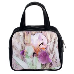 Iris Digital Painting Flower Pastel Classic Handbag (two Sides) by Pakrebo