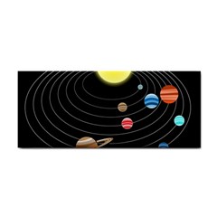 Solar System Planets Sun Space Hand Towel by Simbadda