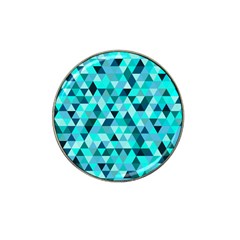 Teal Triangles Pattern Hat Clip Ball Marker (4 Pack) by LoolyElzayat