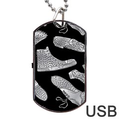 Pattern Shiny Shoes Dog Tag Usb Flash (one Side) by Sudhe