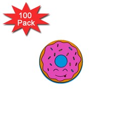 Donut Doughnut Dessert Clip Art 1  Mini Buttons (100 Pack)  by Simbadda