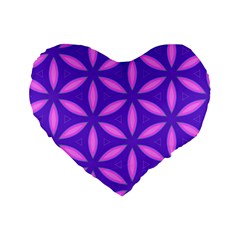 Pattern Texture Backgrounds Purple Standard 16  Premium Heart Shape Cushions by HermanTelo